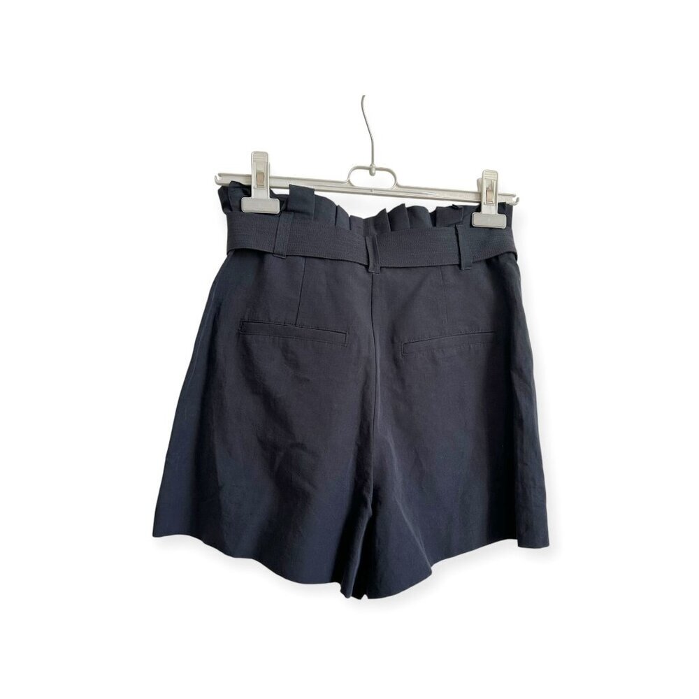 Ulla Johnson Abri Shorts Midnight Blue Paperbag Waist Belted Pleated Size 4 NWT - Picture 4 of 14